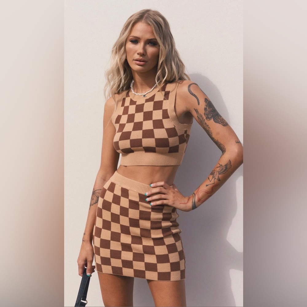 Princess Polly Luci Checker Mini Skirt